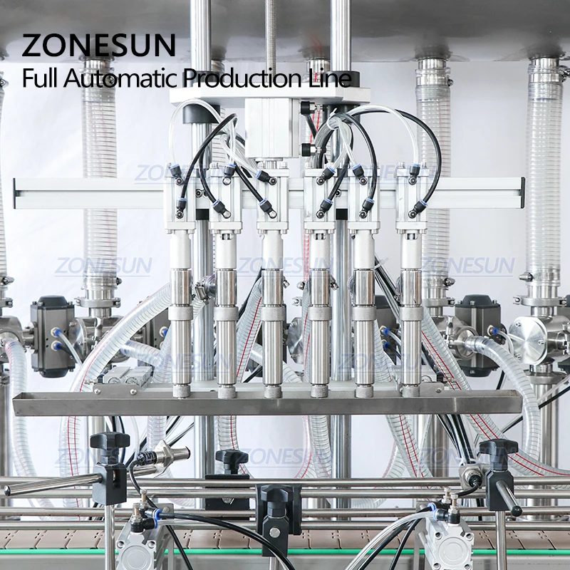 ZONESUN Automatic Cream E-juice Water Liquid Perfume Filling Glass Bottle Capping Machine For Assembly Line Vibrator ZS-FAL180AP