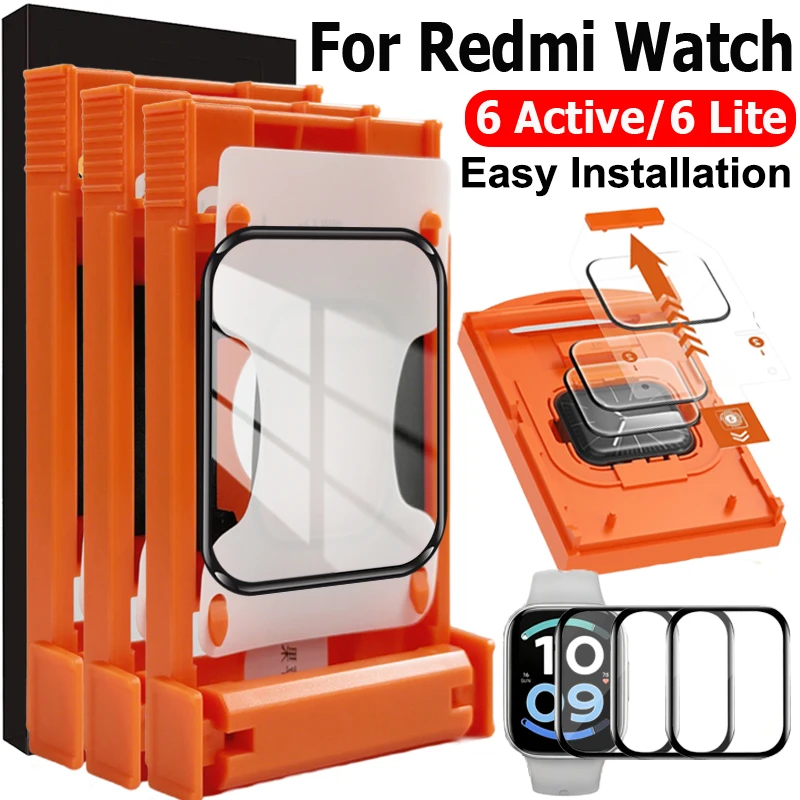 1/2/3Pack Easy Installation Screen Protector For Redmi Watch 6 Active HD Cover Flexible Film for Redmi Watch 6 Lite Accessories