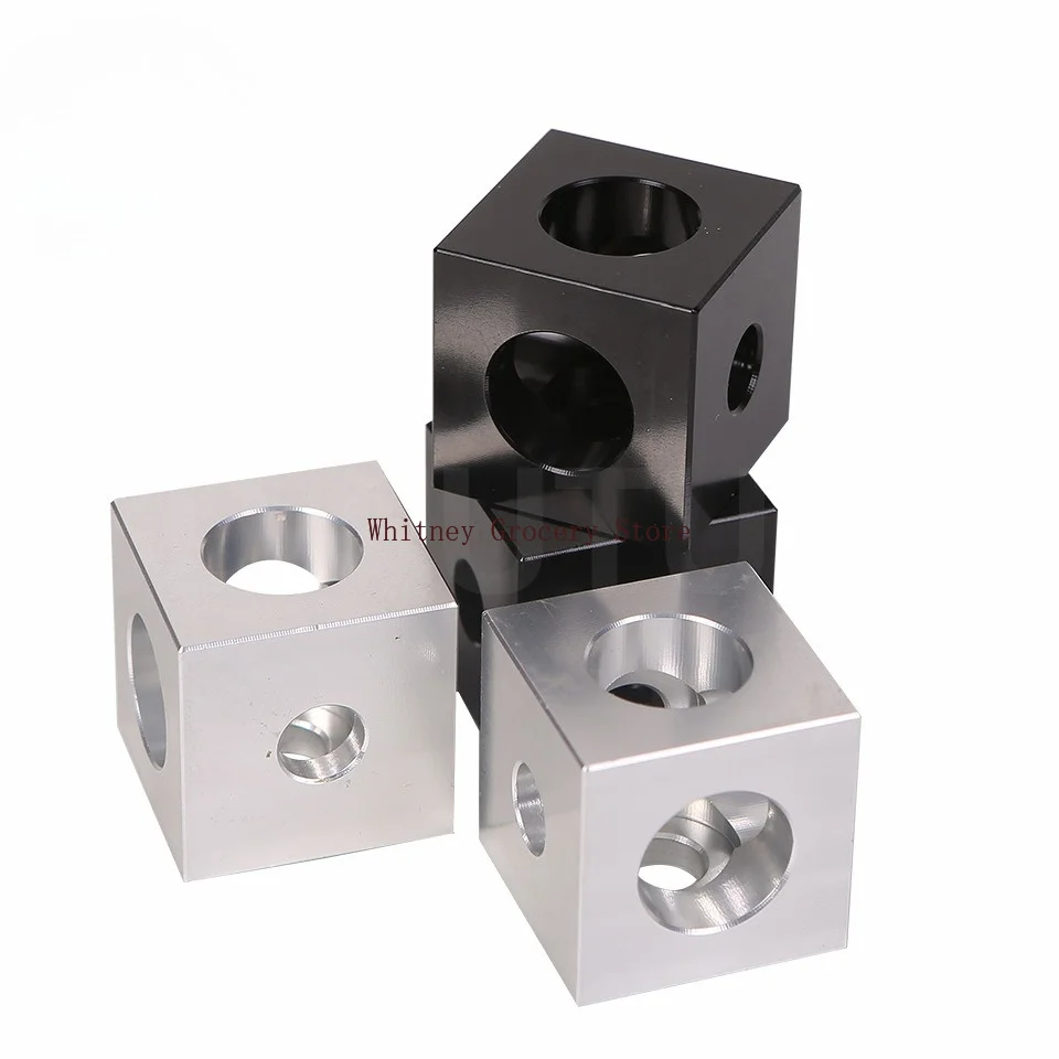 4pcs Aluminum V-Slot Block Cube Triangle Connector Black/Silver/Red 1515 2020 Series Frame Connector Bracket For 3D Printe