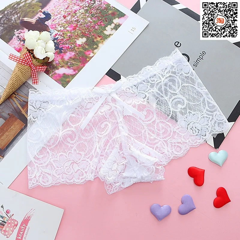 European New Women Lace Panties Low-Waist Hollow Briefs Transparent Sexy Lingerie Female Large Size Knickers Underwear Women