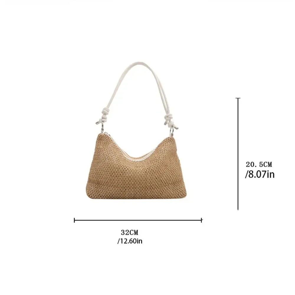 Casual Shoulder Bag Weave Straw Bag Hollow Out Tote Bag Beach Bag Bohemian Style Beach Handbag Girls