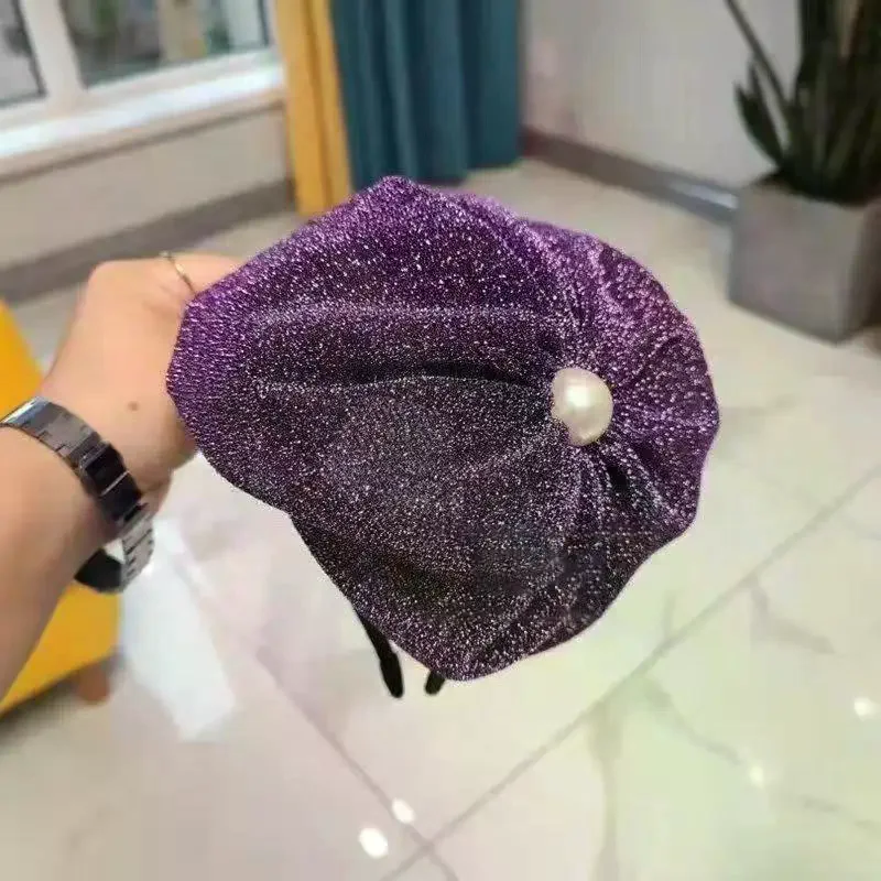 تول Bowknot عقال خيوط رقيقة نصف قبعات للحفلات التنكرية والكوكتيلات