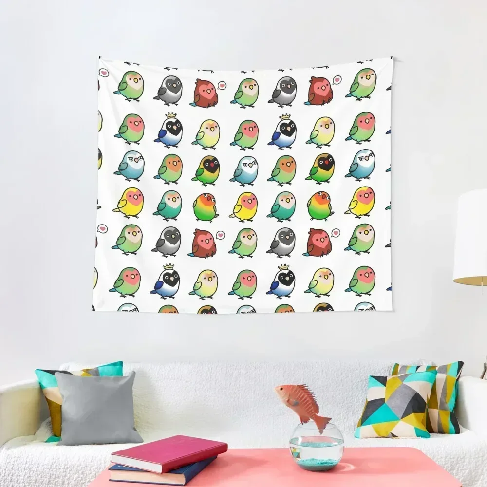 

Chubby Lovebirds Tapestry Wall Deco Room Decorating Aesthetic Home Decor Aesthetic Wall Coverings Tapestry