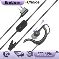 Baofeng PTT Mic headphone Walkie Talkie 2Pin K Type Earpiece headset for UV-17 GPS UV-25L Quansheng UV-K6 UV-K5 CB Two Way Radio