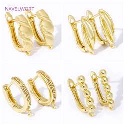 18K Gold Plated Brass Metal Irregular Earwires Fasteners,Earrings For Luxury Earrings,For Jewelry Making DIY Earring Making