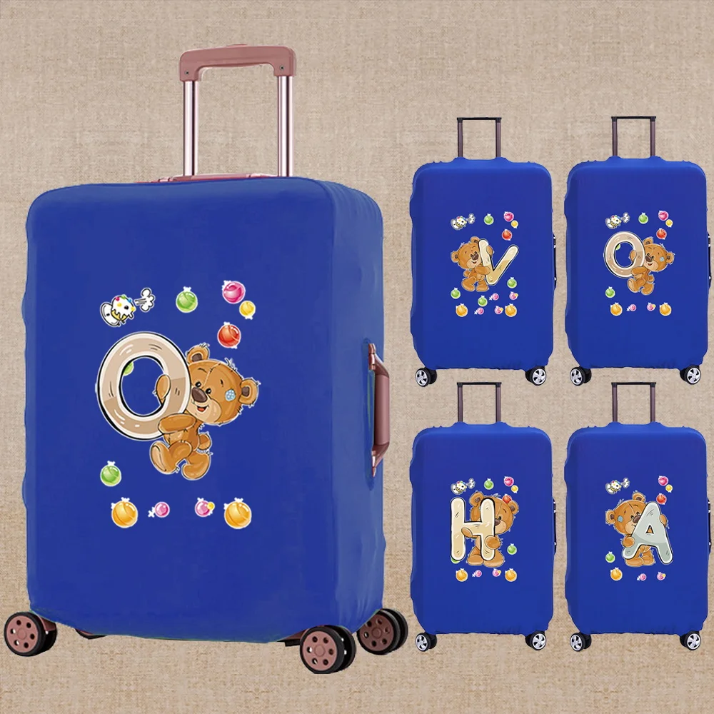 Luggage Cover Scratch Resistant Thicken Trolley Protective Case Apply To 18-32 Inch Suitcase Bear Print Travel Accessory Covers