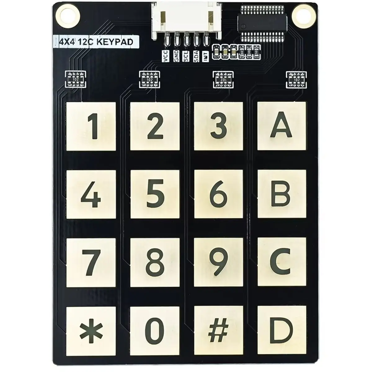 A85P 4x4 Matrix Keyboard 16 Key Capacitive Touch Button IIC Communication with Touch Detection 5P