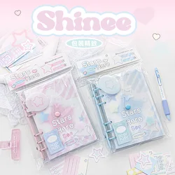 MINKYS Star Shinee Binder Notebook Planner Yearly Daily Weekly Agenda Book Photo Book Kawaii School Stationery