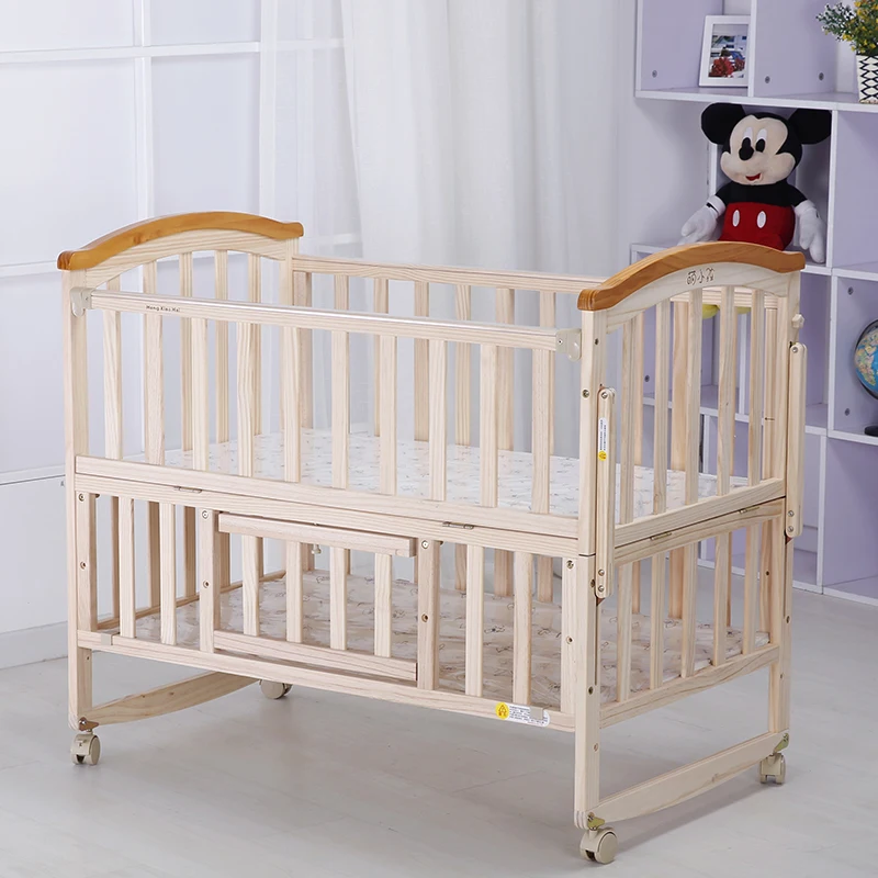 Extensible Convertible Hot Sale Wooden Unique Solid WoodCot Bed