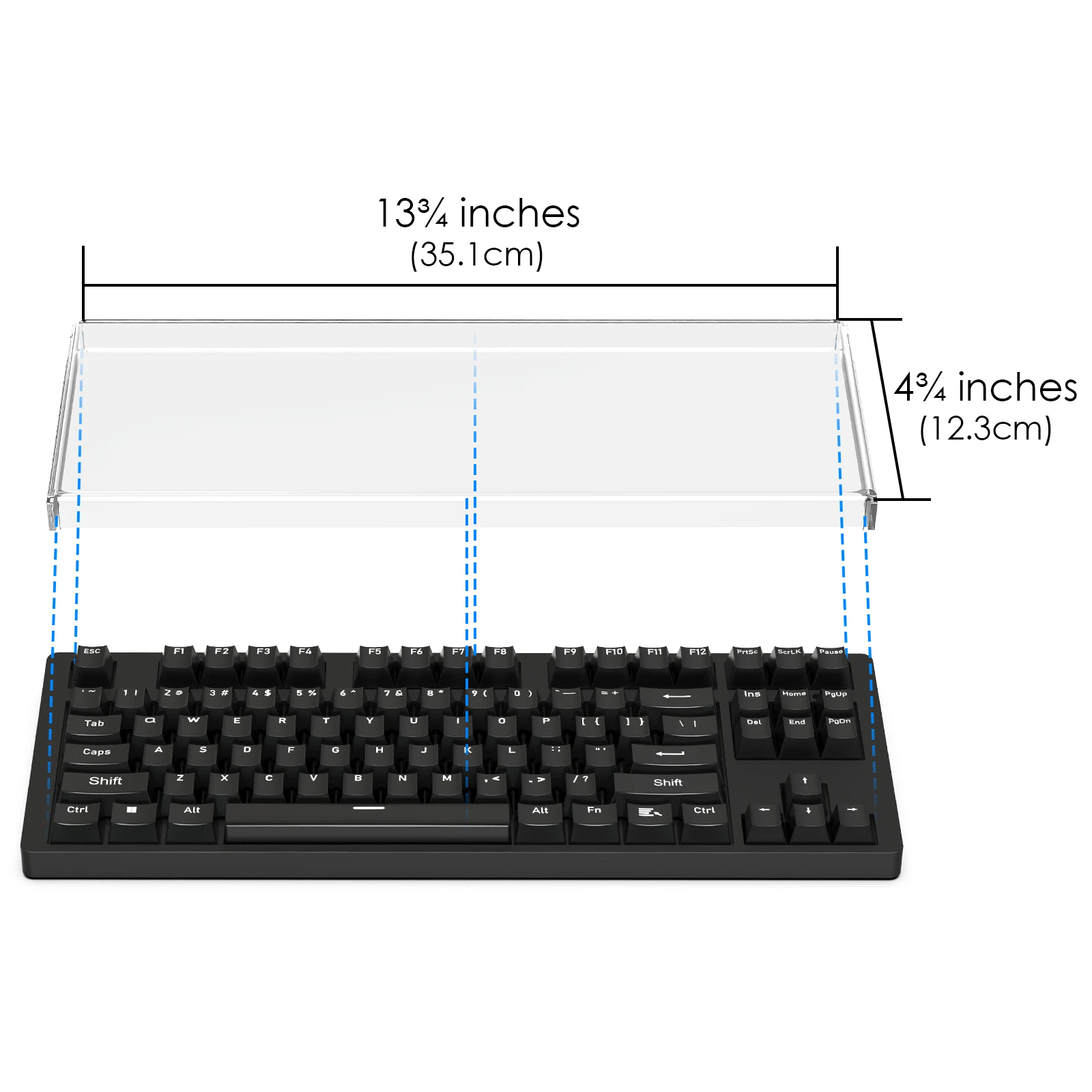 Imagem -04 - Geekria Tenkeyless Tkl Capa Protetora de Teclado Teclados Acrílicos Transparentes 80 Compacto 87 Chaves Jogos Mecânicos de Computador