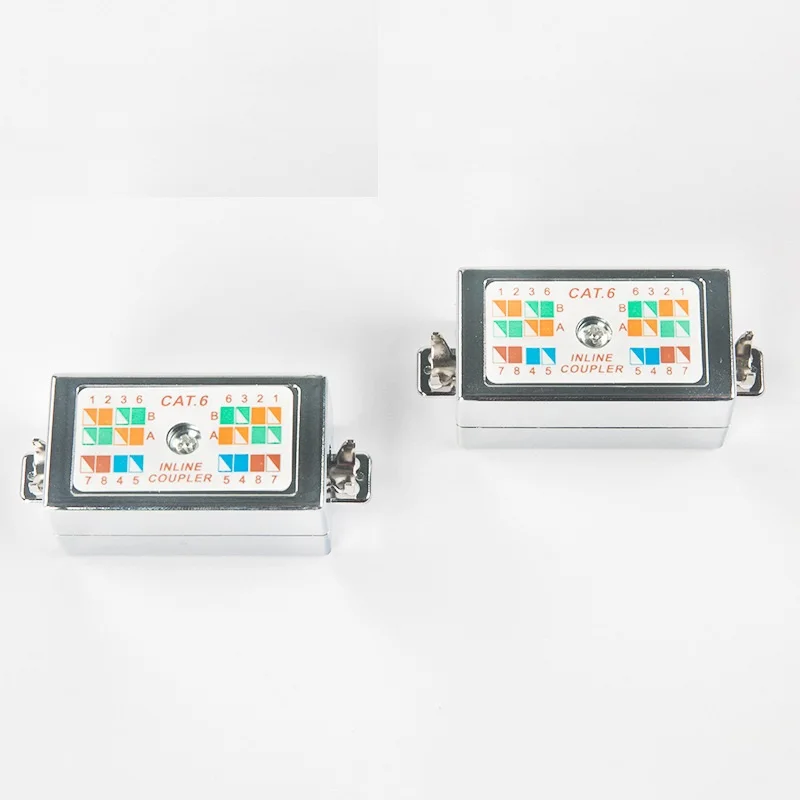 1 قطعة/2 قطعة FGB RJ45 Cat6 صندوق وصلات ، مضمنة Punchdown كرون مقرنة النجار لكابلات شبكة إيثرنت Cat6/Cat5E/Cat5