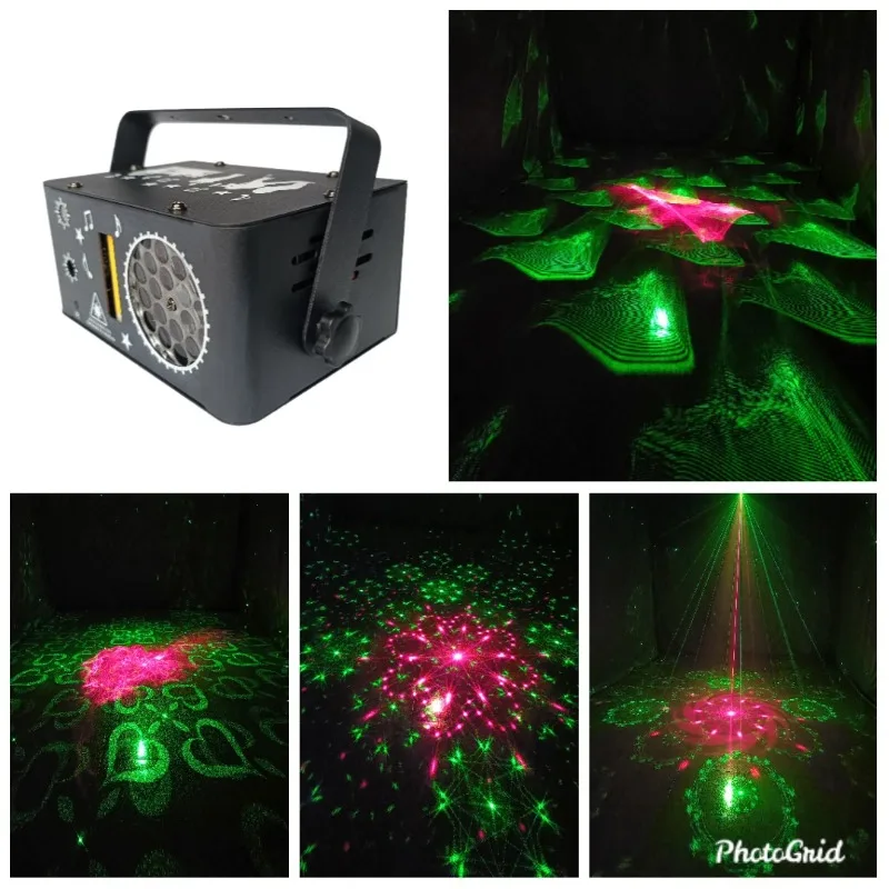 New Dreamy 5‑in‑1 Sound‑activated Laser Stage Light, Mini LED Strobe Disco Fixture, Multi‑effect Party Illuminant, Practical