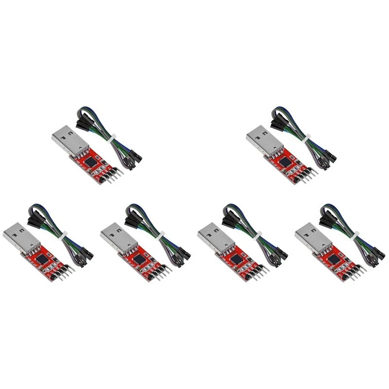 Leading-6 Pcs CP2102 USB 2.0 To TTL 5-Pin Serial Adapter USB To TTL Serial Converter Module For UART STC 3.3V And 5V