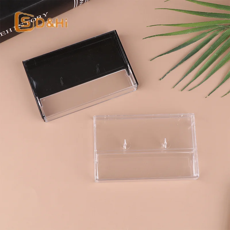 2Pcs Transparent Dustproof Cassette Box Recording Blank Cassette Case Audio Storage Box Radio Cassette 90 Cassette Storage Box
