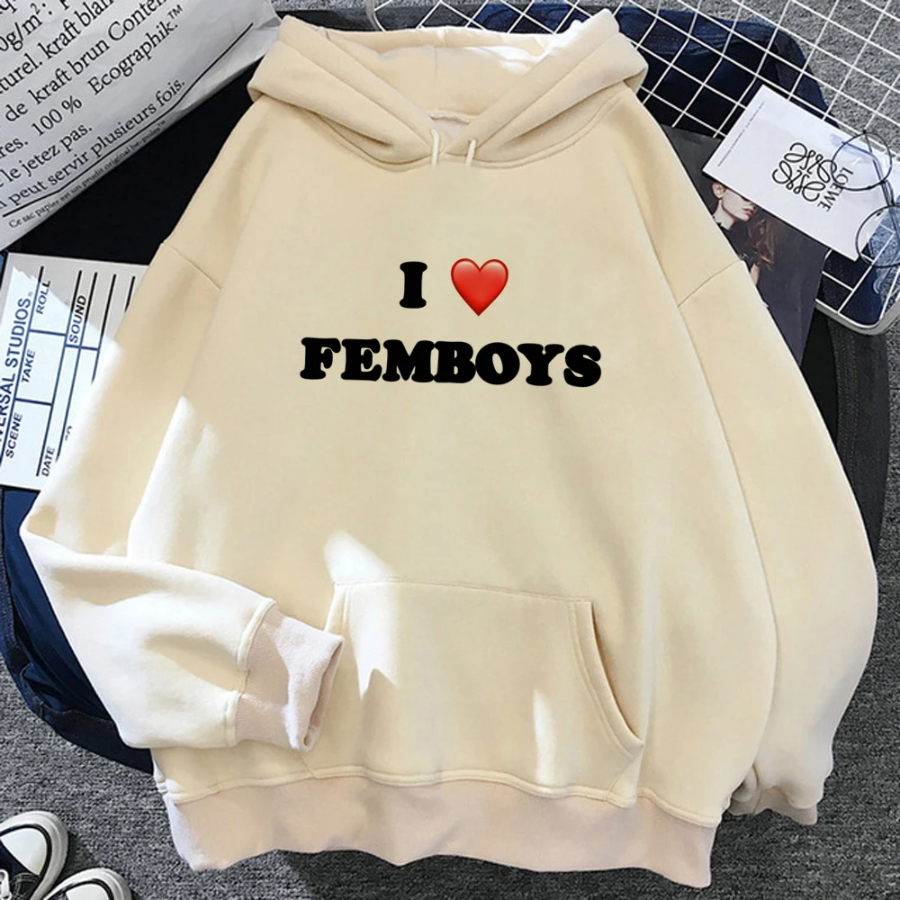 Femboy hoodies women Kawaii y2k aesthetic japanese Korean style clothing Pullover women anime sweatshirts