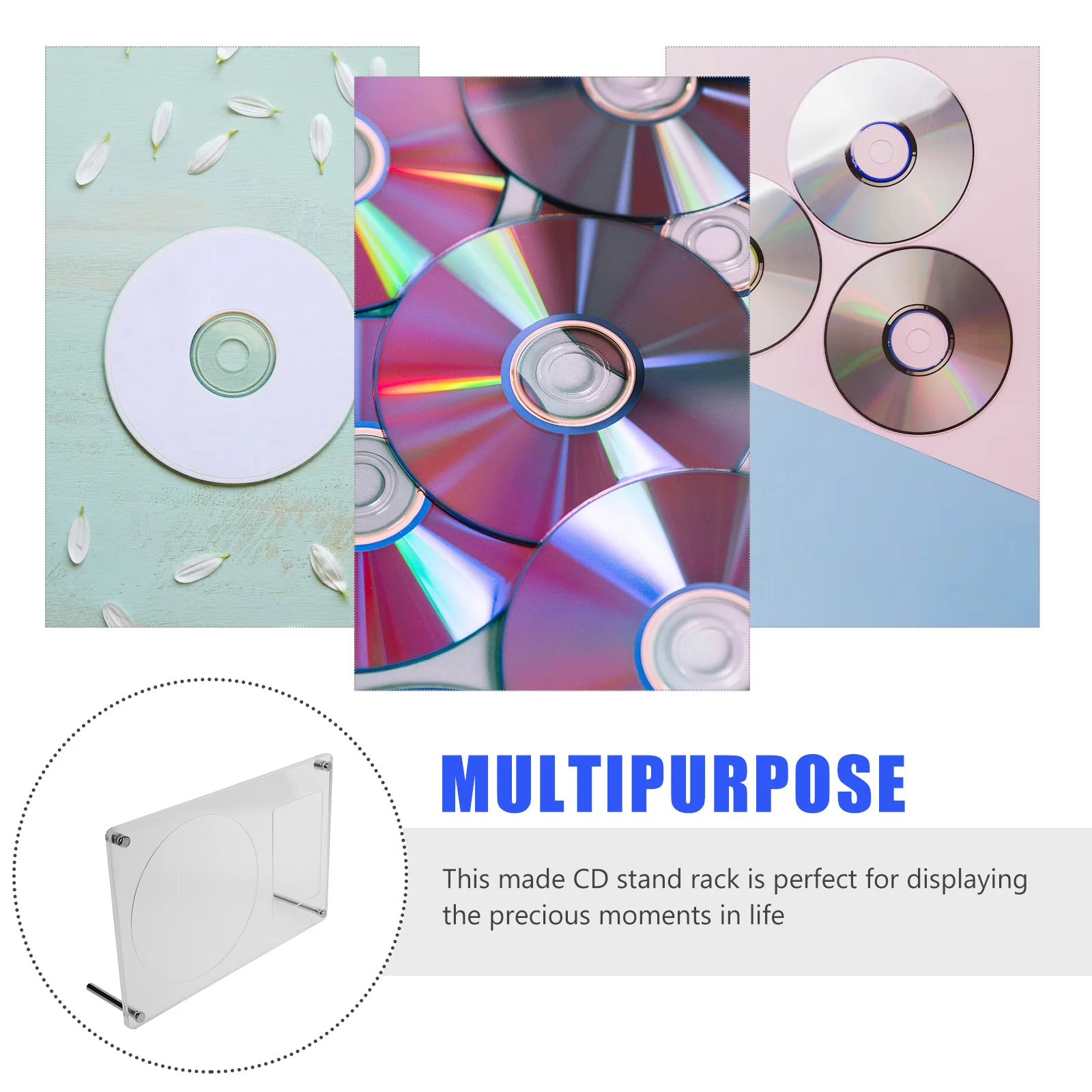 

Acrylic Cd Stand Rack Exquisite Desktop Display Holder for Home Bedroom Living Room Decor Cd Card Holder Acrylic Stand Racks