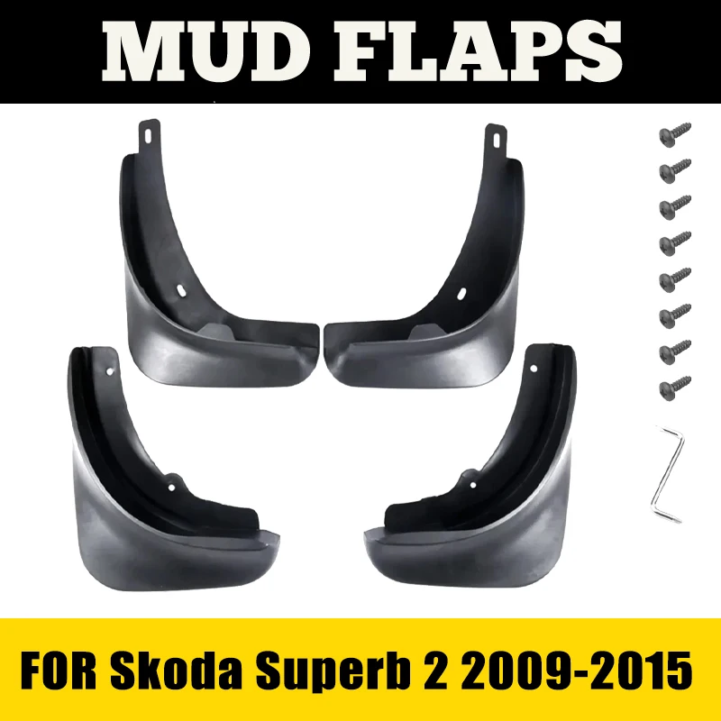 

Mudguards For Skoda Superb 2 MK2 B6 3T 2009-2015 2010 Tire 4pcs Fender Mudflap Mud Guard Splash Flaps Car Accessories Auto Mud