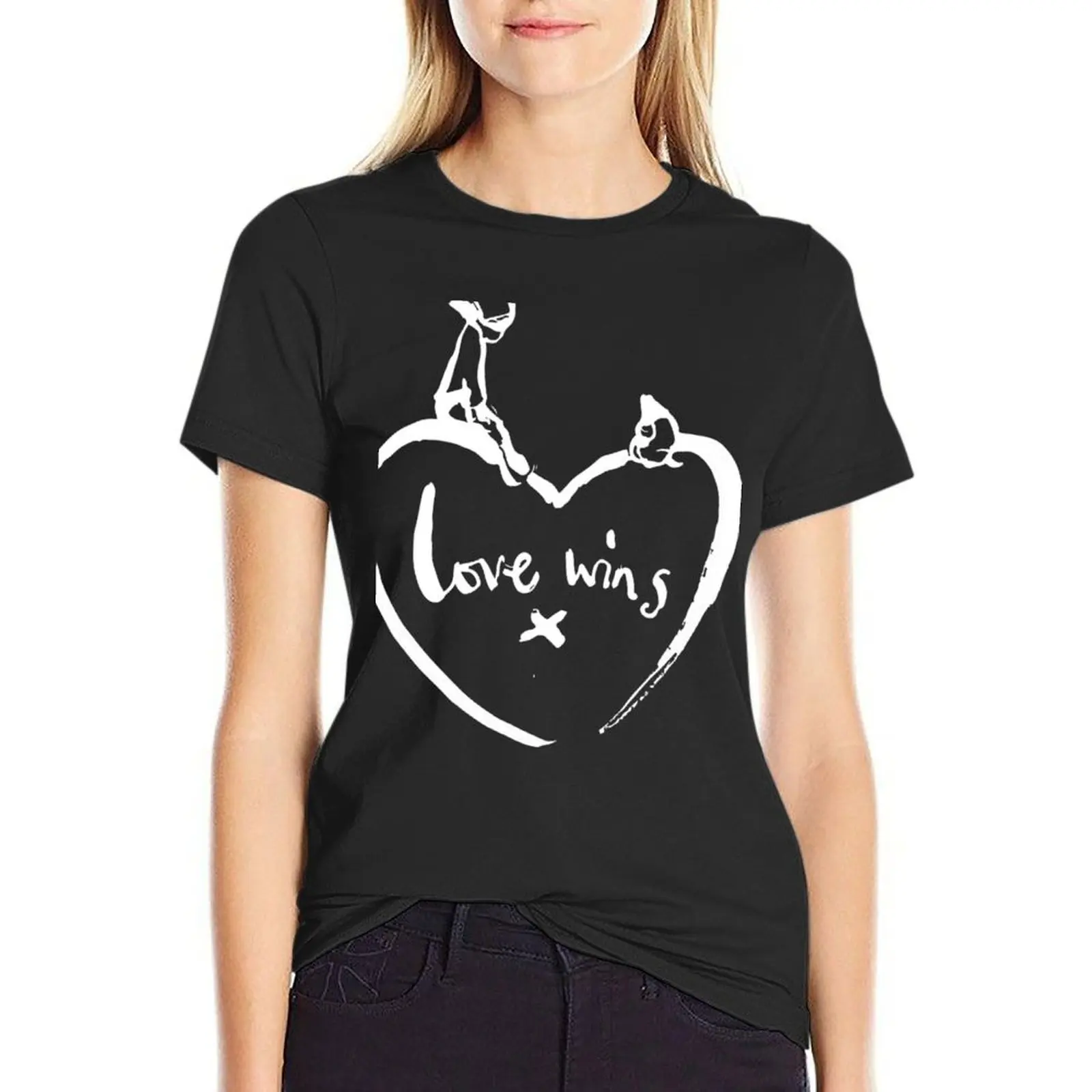 

Love wins tee for charlie Fitted T-Shirt customs blacks blanks funnys t shirt for Women