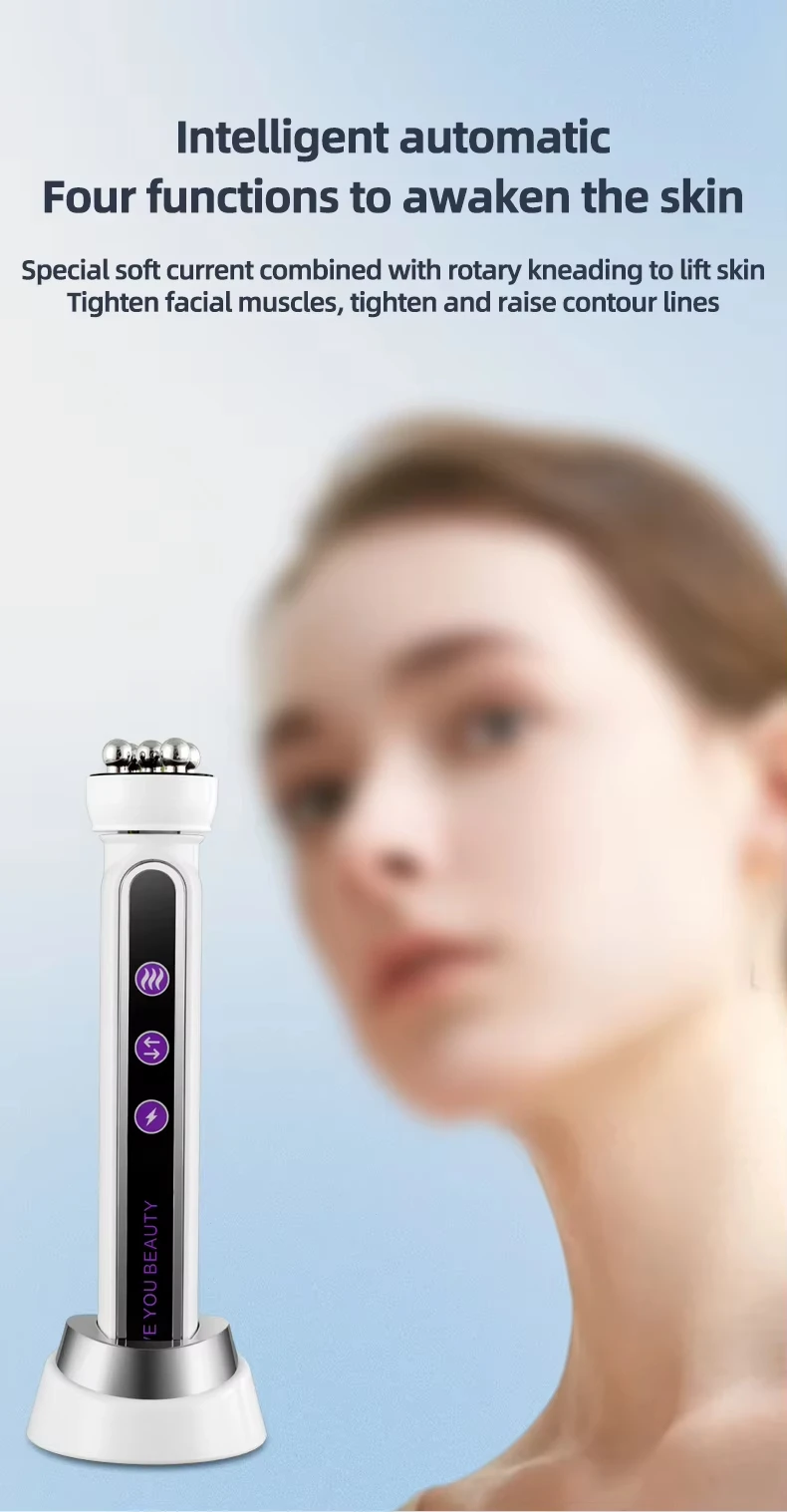 เครื่องนวดหน้าแบบพกพา 360 องศา รุ่นใหม่ ปี 2025  หมุนได้ 3 มิติ สำหรับกระชับใบหน้า เพื่อความงามและการดูแลส่วนบุคคล