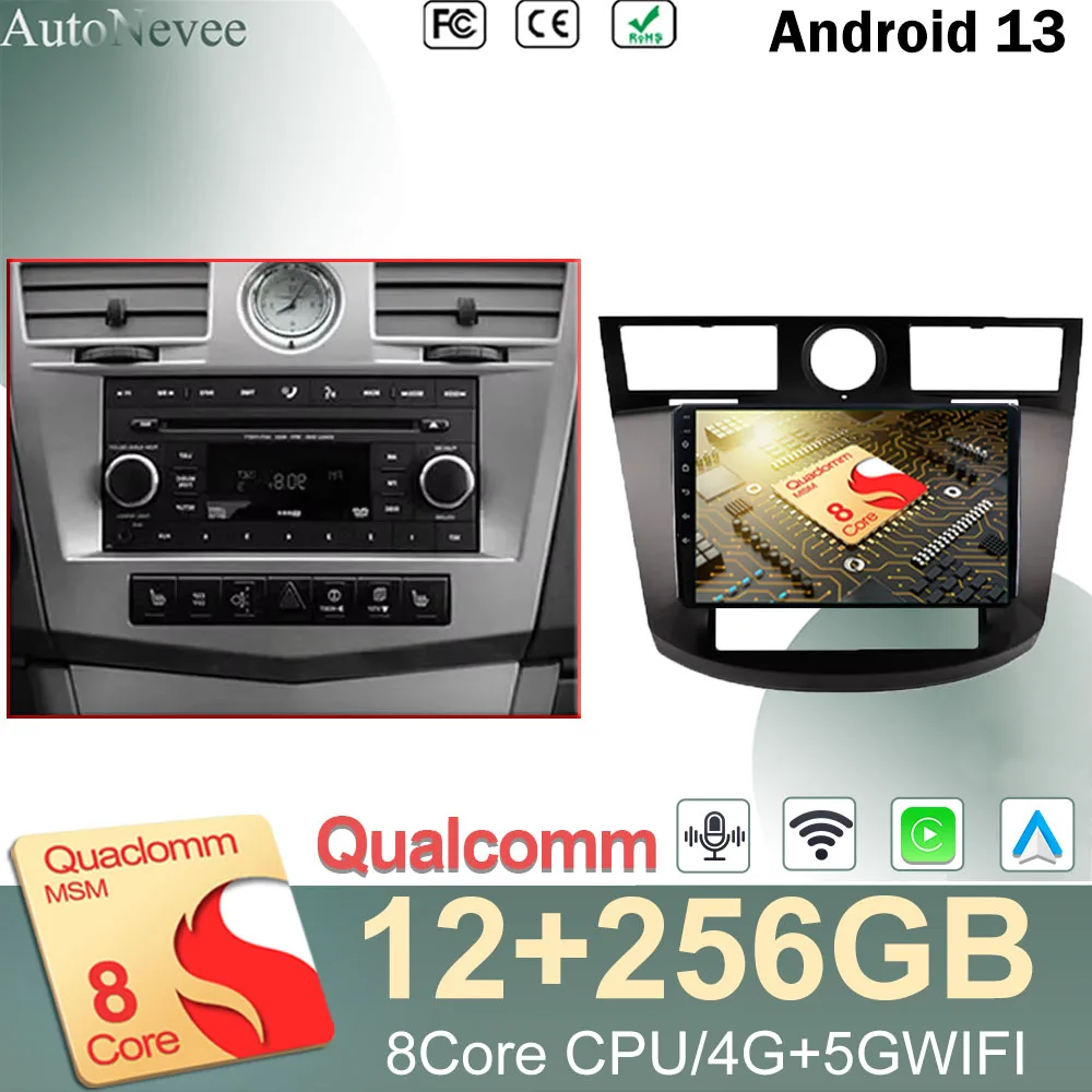 Android 13 Multimedia Car Player For Chrysler Sebring 3 JS Cirrus 2007 - 2011 Auto Radio Navigation GPS Stereo QLED Screen DVD