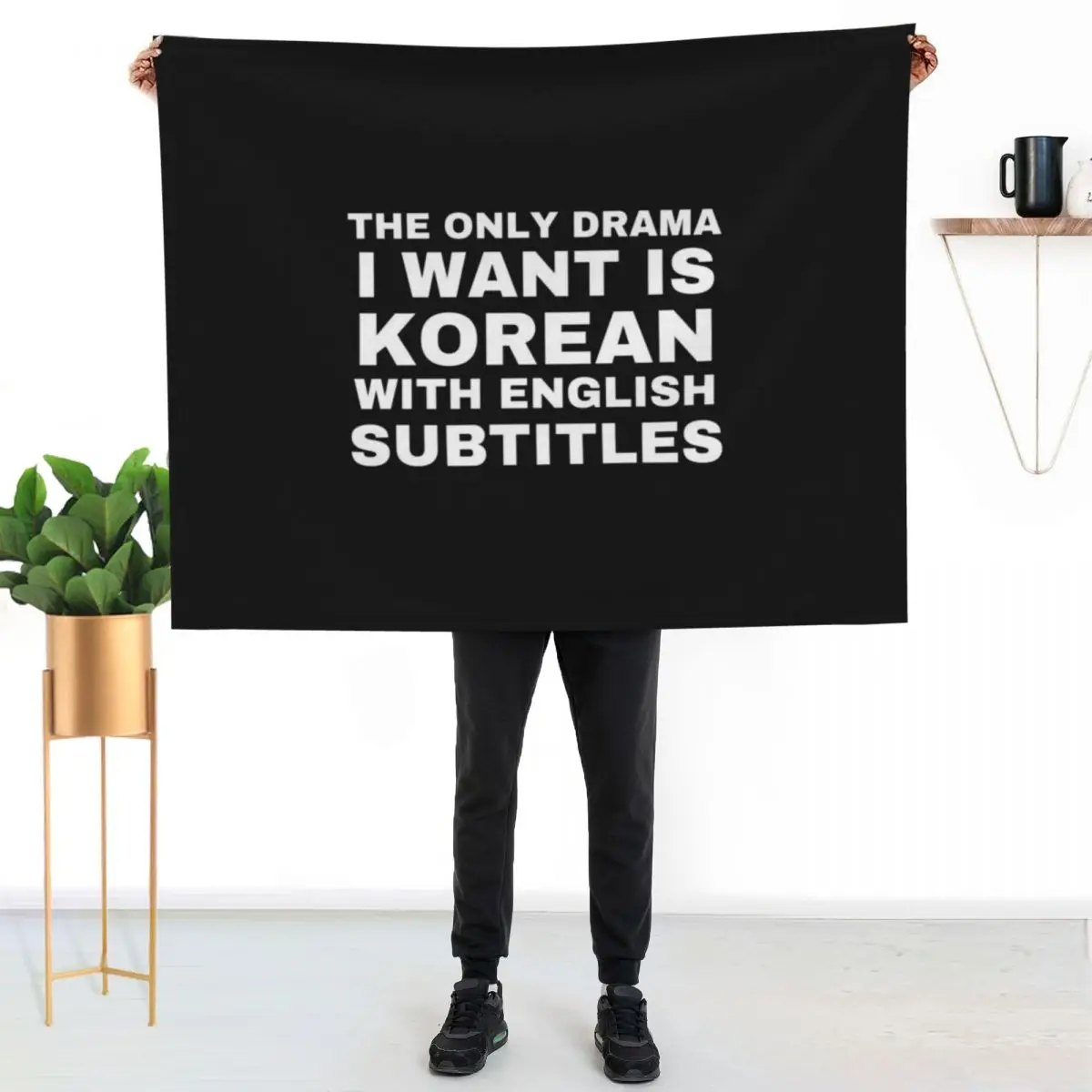 The Only Drama I Want Is Korean With English Subtitles Throw Blanket for winter decorative Thins Bed linens Blankets
