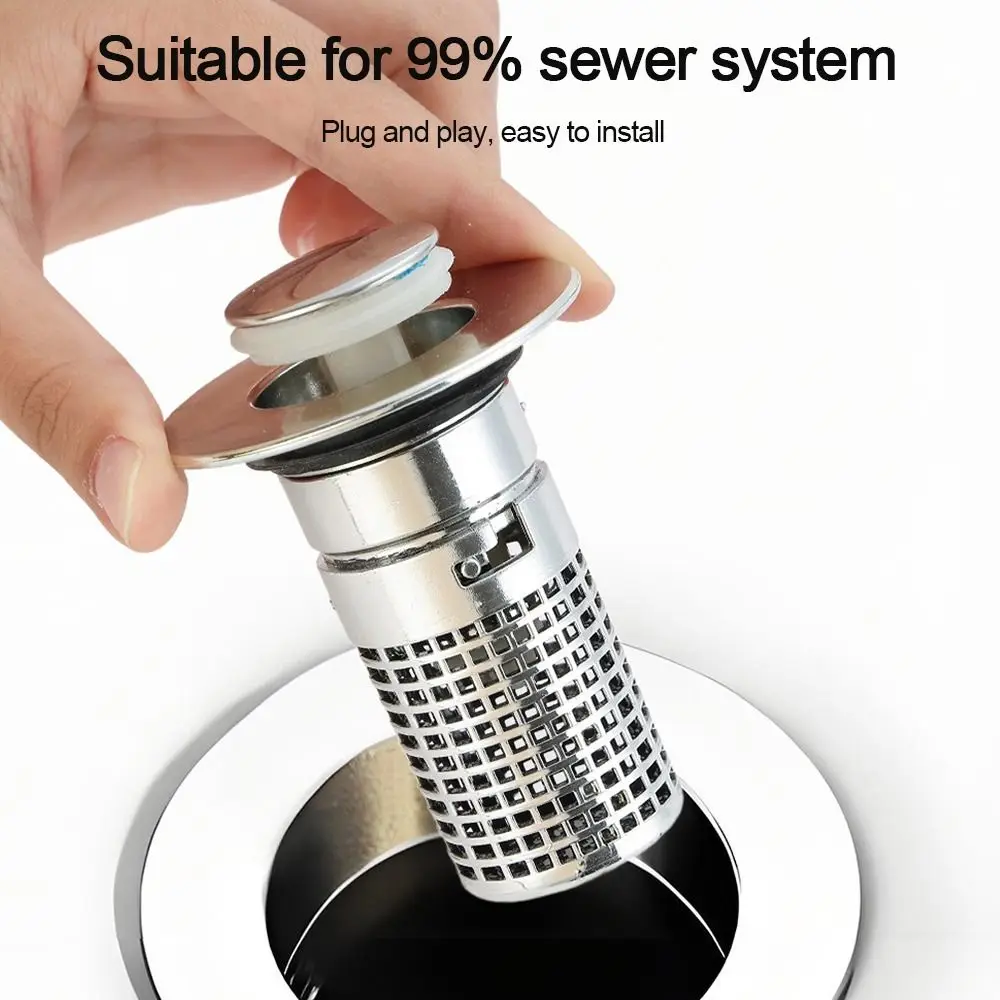 

Plastic Floor Drain Filter Mesh Hair Trap Anti-clog Pop Up Drain Filter Sealing Cover Multifunctional Shower Leak Net