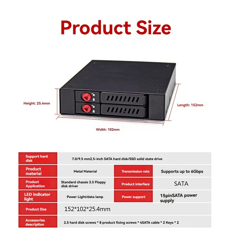 Caja de disco duro SSD Laptap de 2,5 pulgadas SATA interno USB 3,0 6TB de alta velocidad con carcasa de disco duro componente