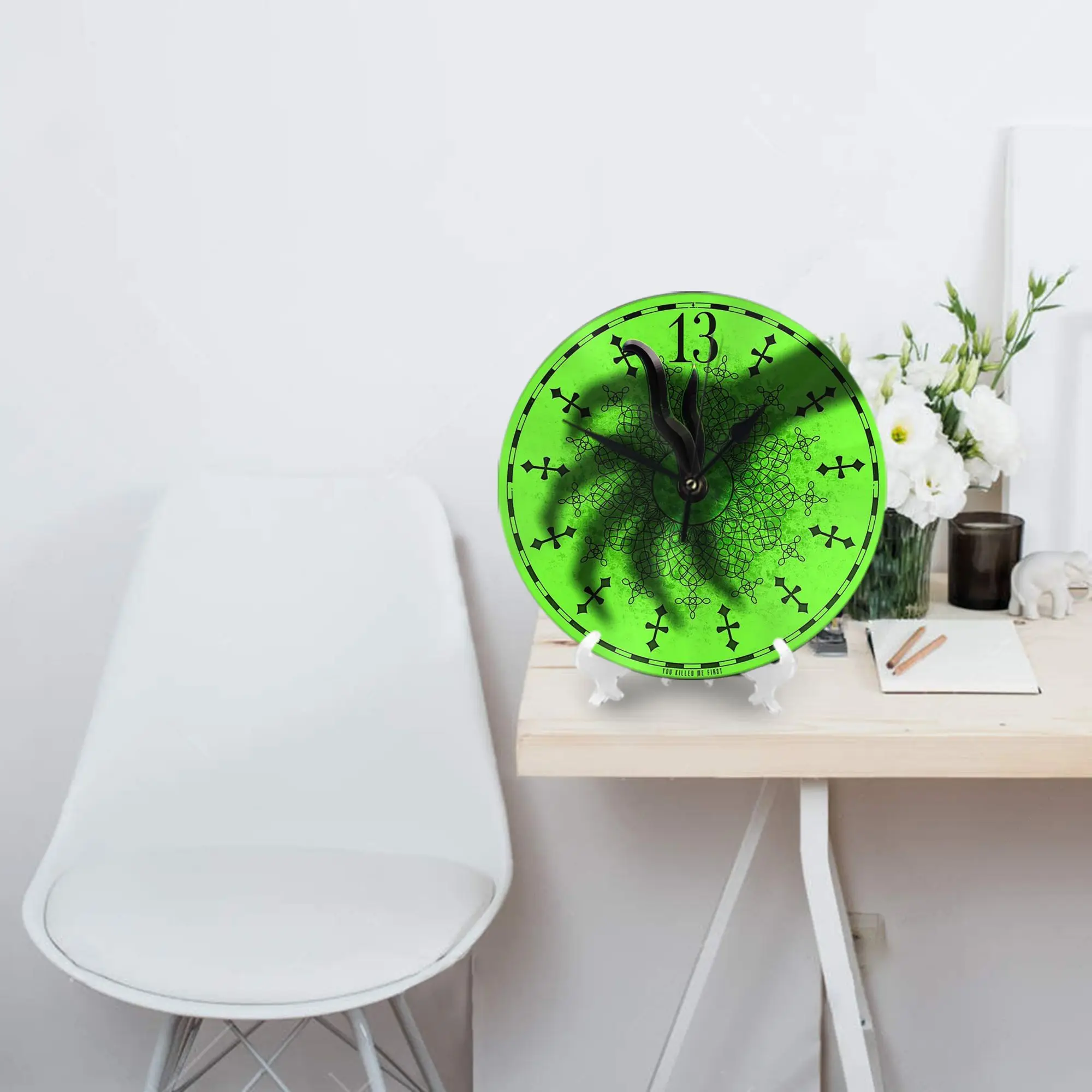

Настенные часы с привидениями, украшение комнаты, бесшумные круглые часы для спальни, гостиной, кухни, дома