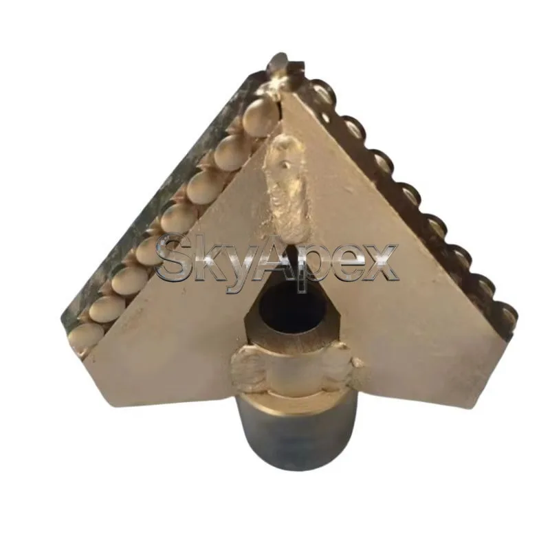 1PC Three Wing Alloy Drill Bit Middle Octagon Connection Non Coring For Water Well Geological Exploration Fast Hole Opening