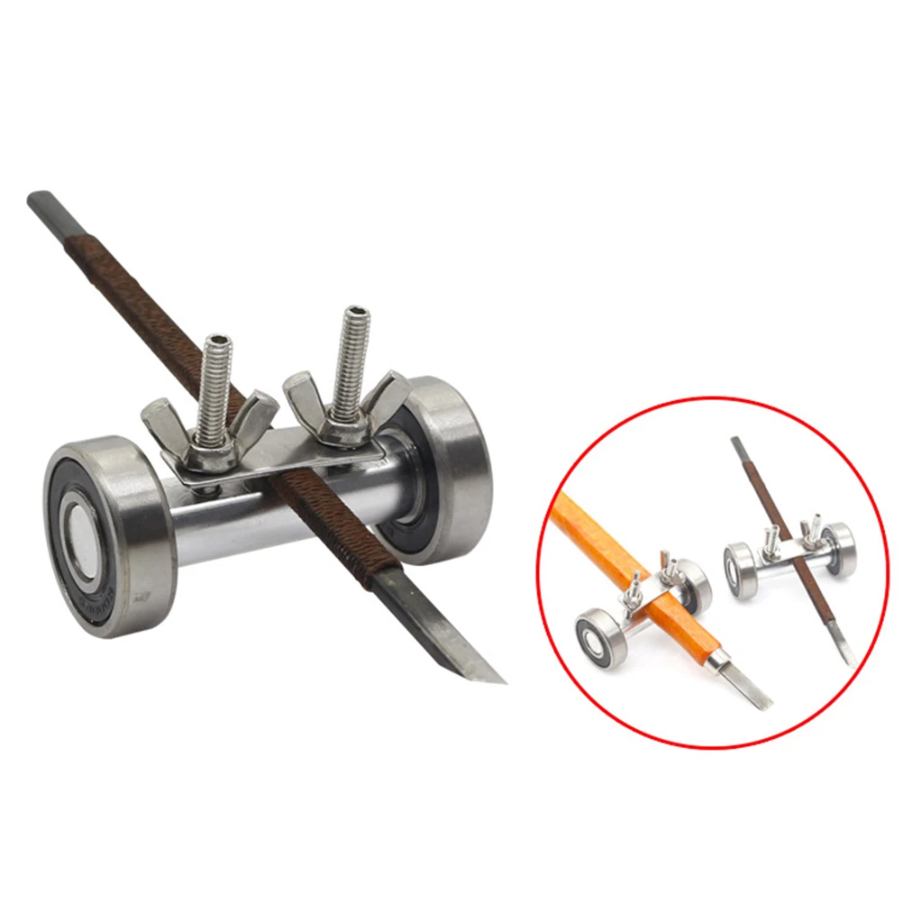 

Portable Knife Sharpener Tool Round Elliptical Handles Carbide Lightweight Durable Quick Labor-Saving for Screws Sharpening