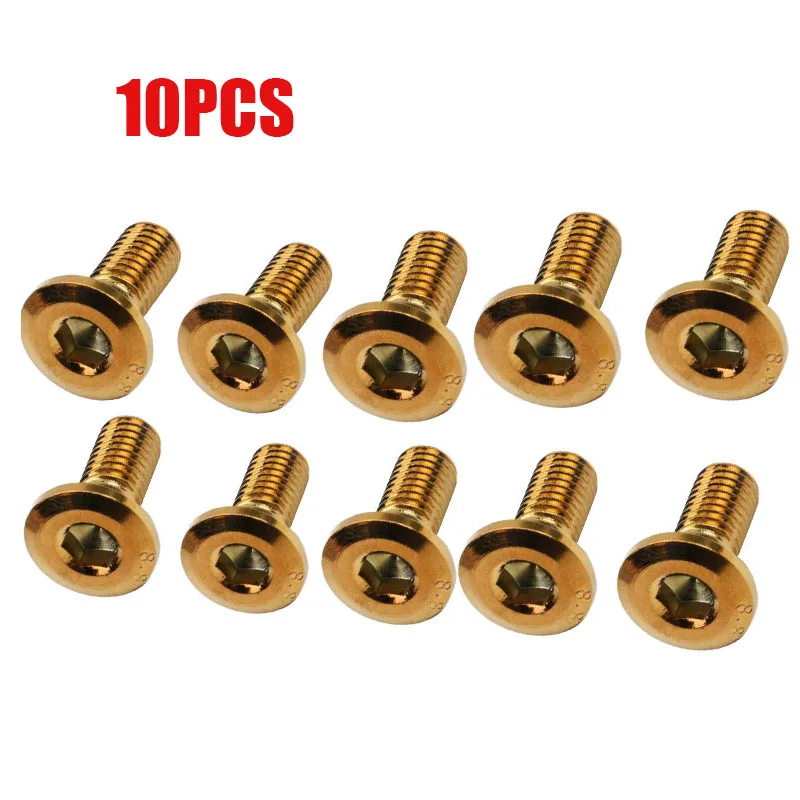 العالمي للدراجات النارية M8 * 20 مللي متر الفرامل الدوار تحديد المسمار المعدني الصلب جيدة للزينة