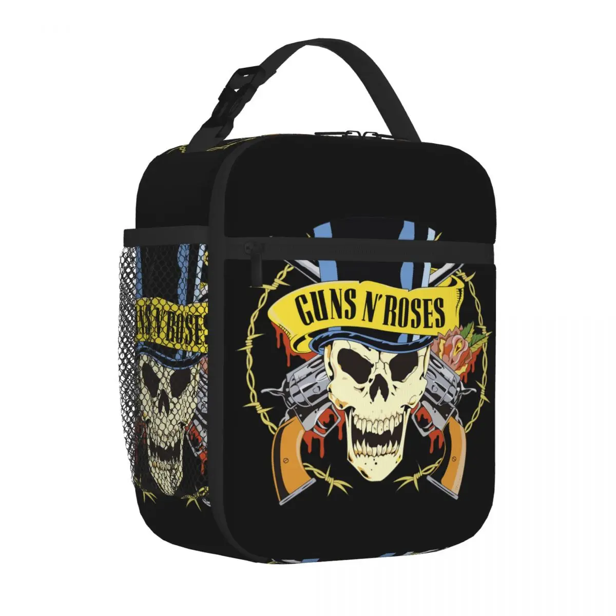 Guns N Rose GNR Logo Steampunk Music Lunch Bags Insulated Lunch Tote Portable Thermal Bag Picnic Bags for Woman Work Kids School