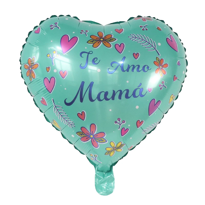10pcs 18inch spain Happy Mother‘s Day Foil Balloons Party Air Globos Home Mom Birthday Gift Anniversary Decorations Gifts