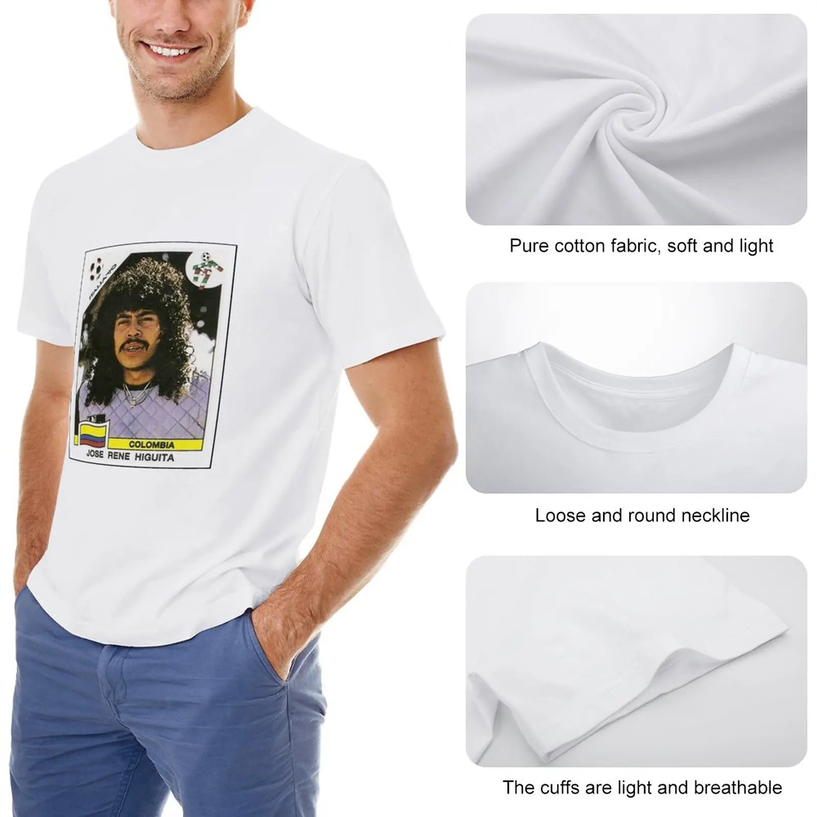 JOS? REN? HIGUITA - 1990 T-Shirt sublime t shirt funny t shirt graphics t shirt Short sleeve workout shirts for men