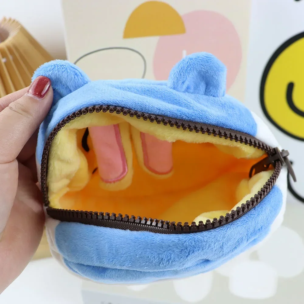 Plush Self  Anime Kawaii ハチワレ ちいかわ Coin Purse Large Capacity Double Sided Pencil Case Makeup Storage Bag Cartoon Gift