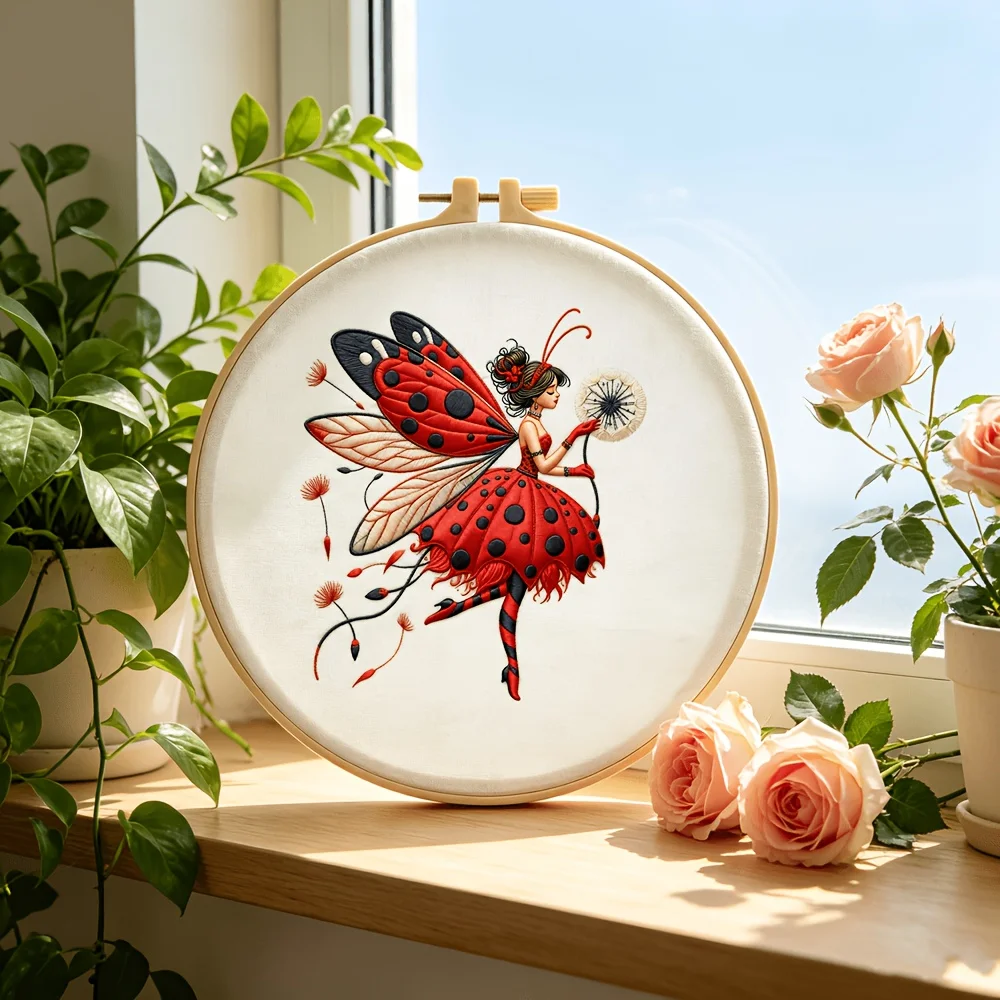 DIY-Stickerei-Starter-Kit, bedruckte Leinwand, Seidenfaden, Nadelarbeits-Set, traditionelle Kunst, Heimdekoration, Bastelgeschenk