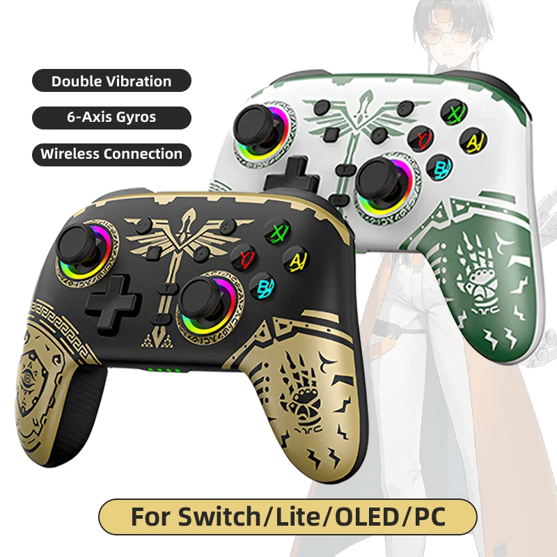 2026 Updated Game Controller For Switch Pro Gamepad Elite Wireless BT Controller For PC/Steam Deck With 6Axis Joystick