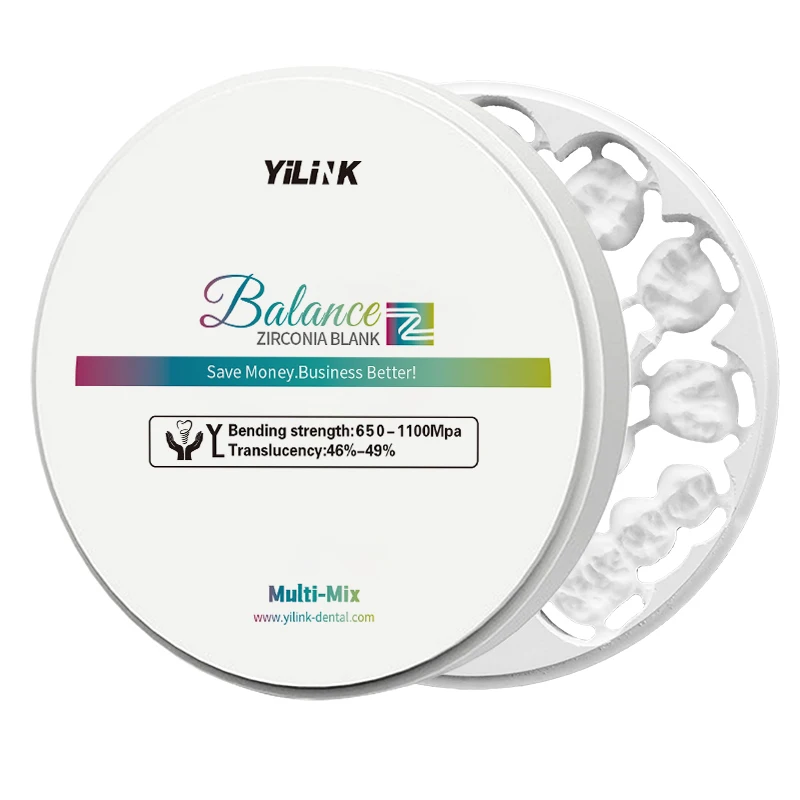 

Yilink Dental Multi-Mix Zirconia Block Open System 98mm Thickness 25mm for VHF Wieland Roland CAD/CAM Milling Machine