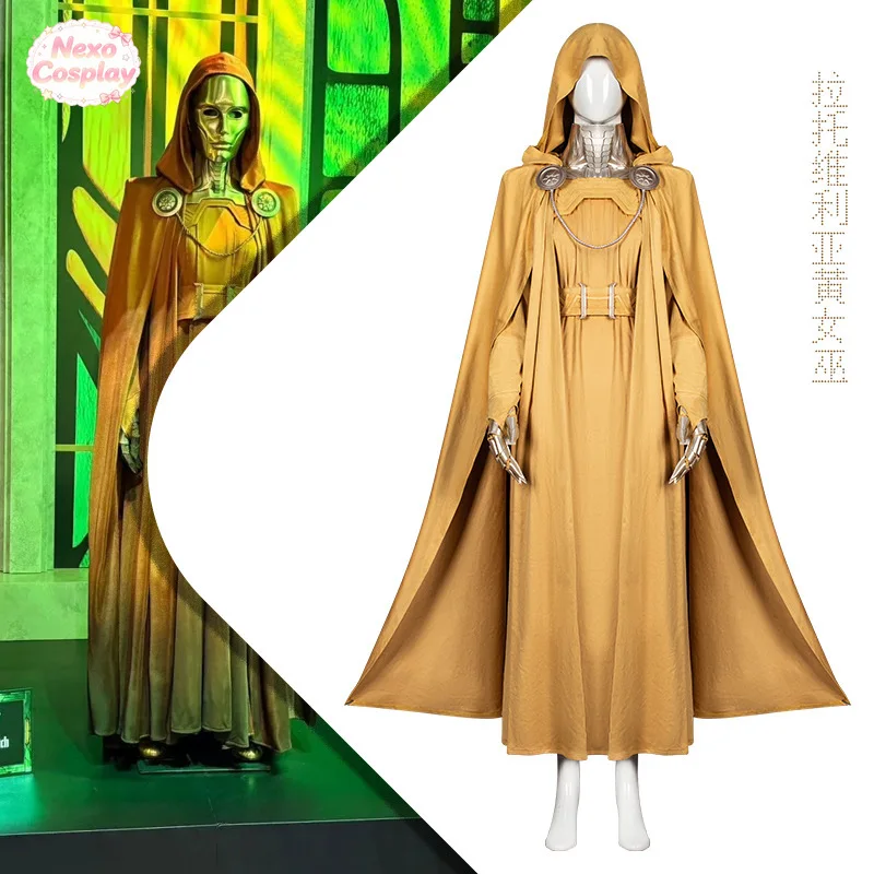 AD Latverian Witch Cosplay Costume Yellow Robe Halloween Full Set Dress NexoCosplay view 2