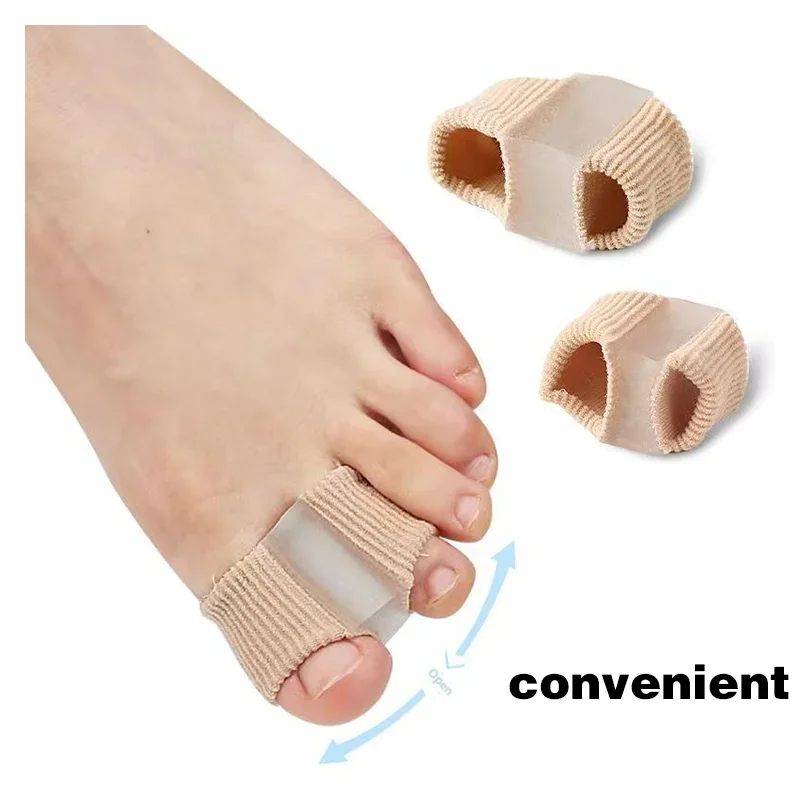 2 قطعة ثقب مزدوج الورم مصحح سيليكون فاصل أصابع القدم الكبير اليومية أروح تصحيح العظام باديكير الرعاية أداة #2