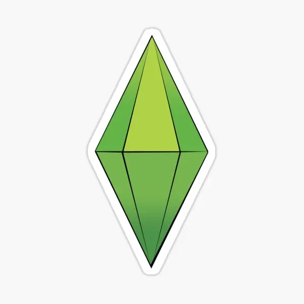Sims Plumbob  5PCS Stickers for Art Cute Background Living Room Water Bottles Car Laptop Decor  Cartoon Home Room Funny Bumper