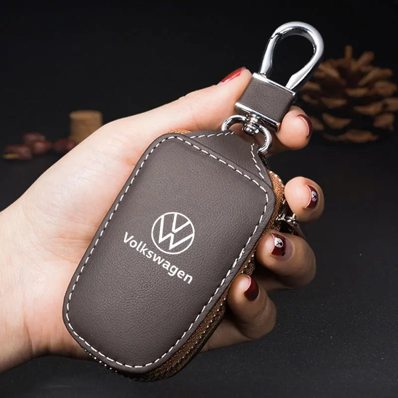 Car Keychain Covers Key Wallets Key Storage Bag For Volkswagen VW Golf MK4 5 6 7 A4 5 6 Voyage ID6 ID7 Tiguan mk1 mk2 Accessorie