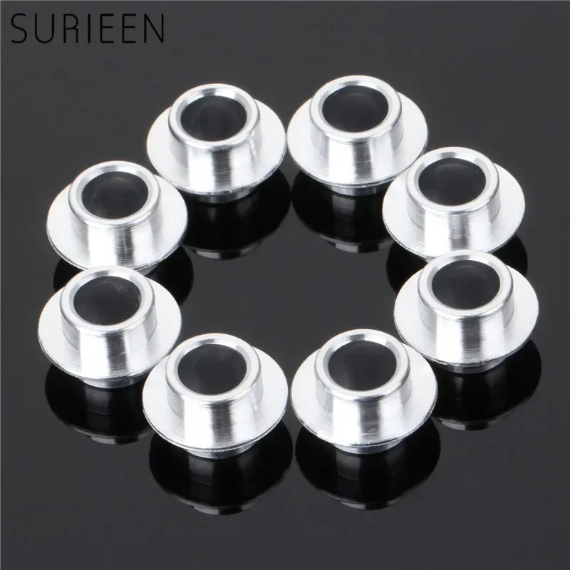 SURIEEN 8Pcs/Lot Aluminium Skate Bearing Spacers Skate Wheel Replacement Bearing Bushing For Roller Skates Skating Parts Silver