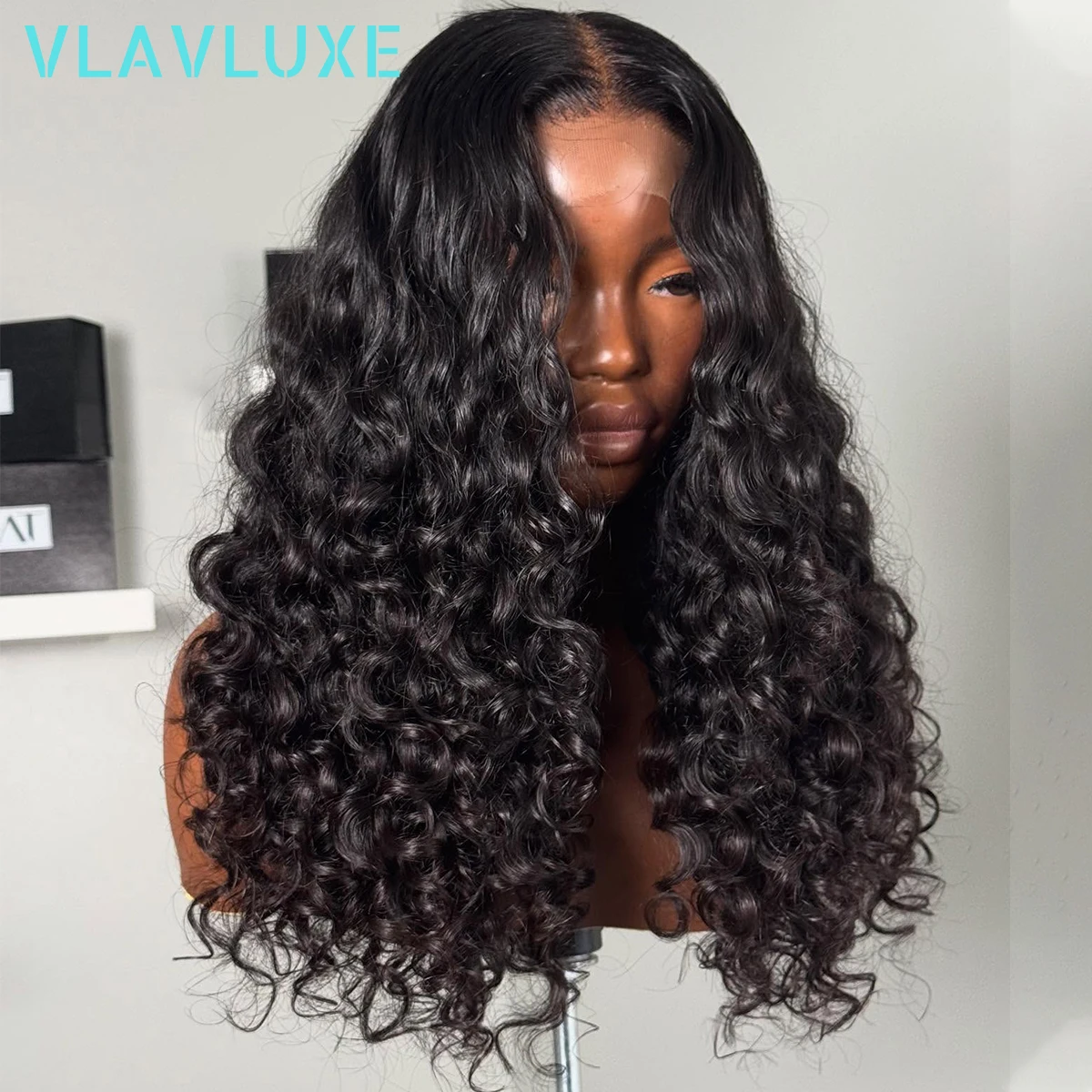 

Water Wave 300 Density 13x4 Brazilian Glueless HD Transparent Lace Frontal Wigs Human Hair Wear Go Preplucked 100% Human Hairs
