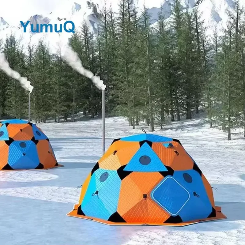 YumuQ Hot Sale Wholesale Pop up Large Insulated Ice Fishing Tent for Ice Fishing Bivvy Tent
