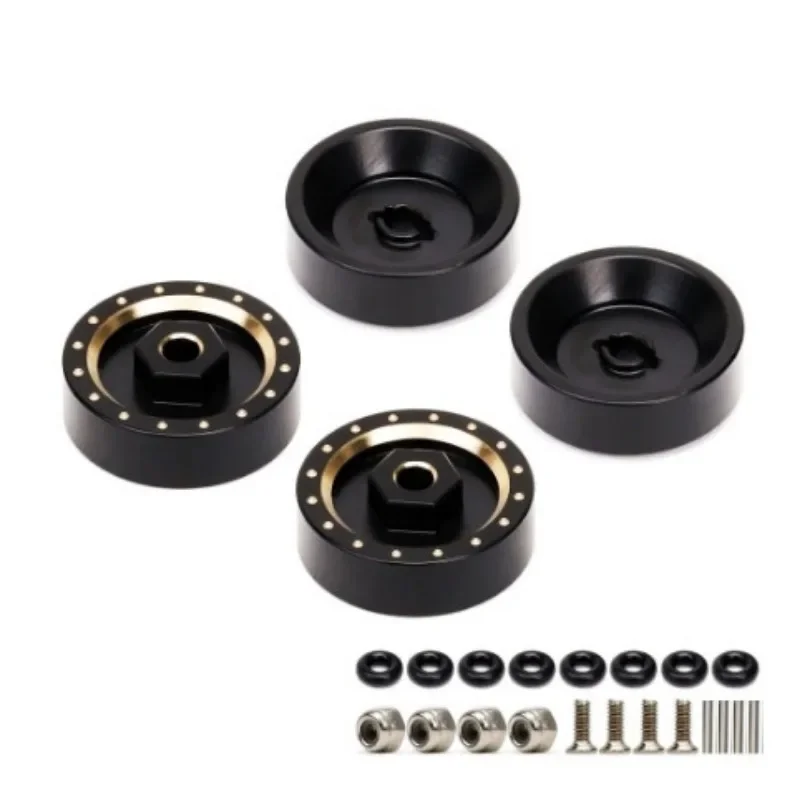 Schwere Messing Achsschenkel Messing Gegengewicht Rad Sechskant für 1/24 RC Crawler Auto Axial SCX24 Upgrade Teile