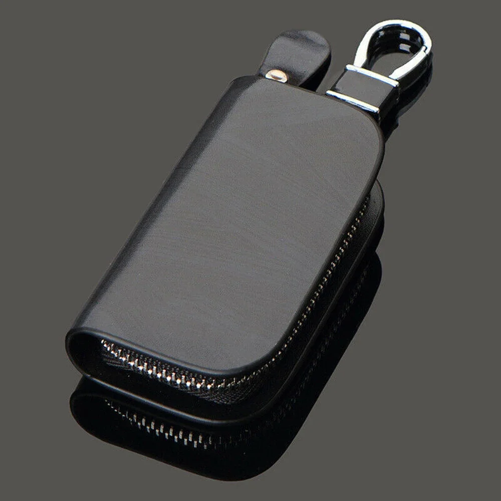 Smart Car Key case Remote Leather Housing Anti scratch Cover Protector Zipper Conveniently fits IDs, loose change acc,key chain