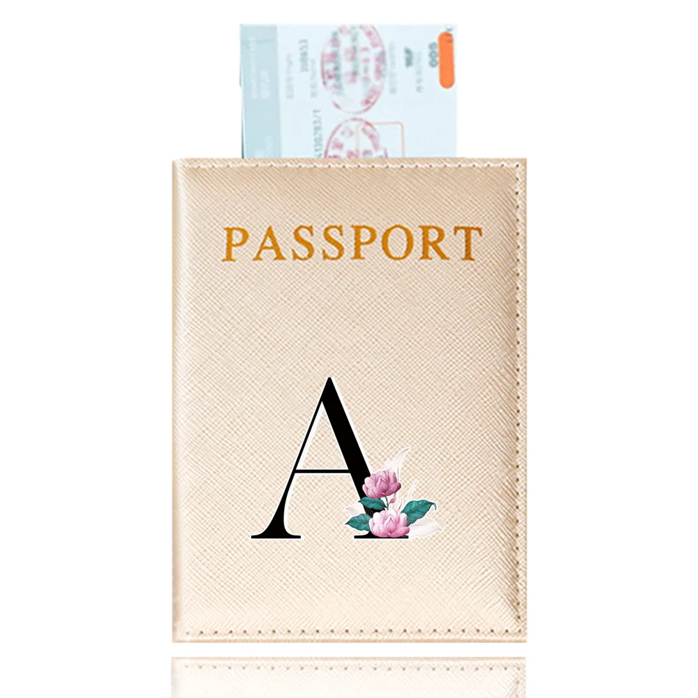 Custodia per passaporto da viaggio custodia per porta carte di credito per passaporto custodia per passaporto in pelle PU dorata stampa serie Whitemarble