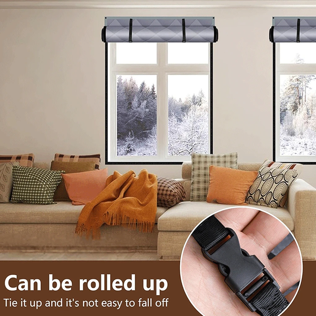 Insulated Winter Curtains Winter Insulated Window Curtain Windproof Waterproof Soundproof Thermal Cover for Privacy Protection ﻿