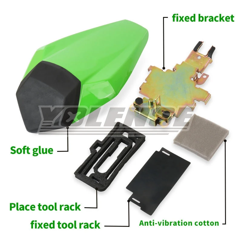 Fit For ZX-6R ZX6R NINJA636 2019-2025 Motorcycle Pillion Rear Seat Cover Passenger Seat Cowl Rear Fairing